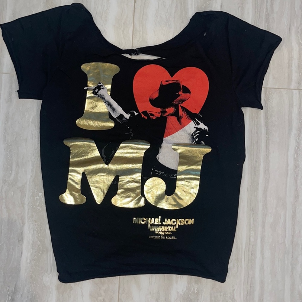 Michael Jackson shirt Immortal World tour I ❤️ MJ
